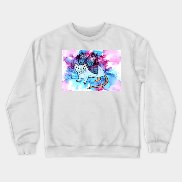 Inky Ratterfly Rat Crewneck Sweatshirt by WolfySilver